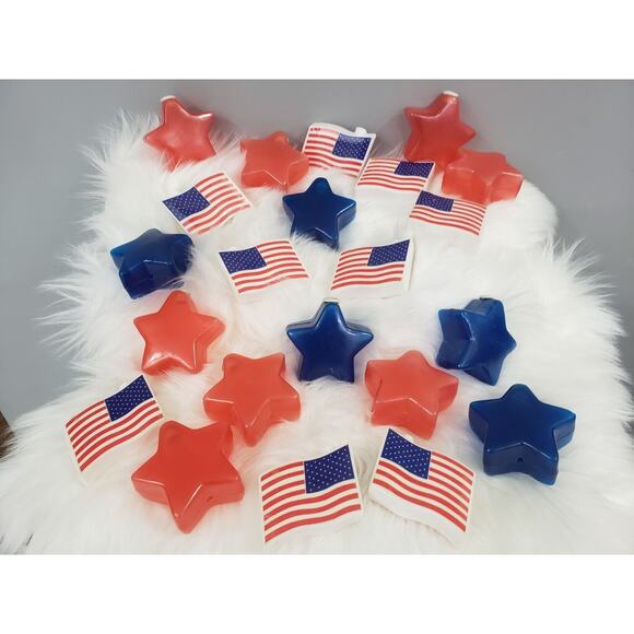 Lot 20 String Light Topper Decor Patriotic 4th July Labor Day American Flag Star - Picture 1 of 6